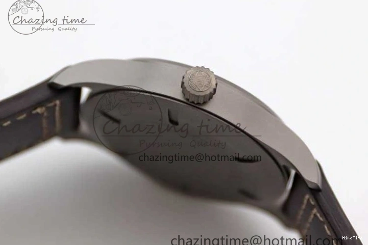 MIROTIME 0315 Mark XVIII IW327006 Titanium M+F 1:1 Best Edition Black Dial on Brown Leather Strap A Efficient 7052